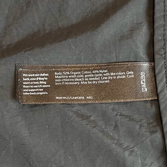 Eileen Fisher Lightweight Cotton Nylon Stand Collar Long Coat Black Sz S - Picture 5 of 8